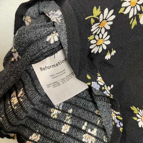 NWOT Reformation Reign Top Daisy Black - Picture 7 of 7